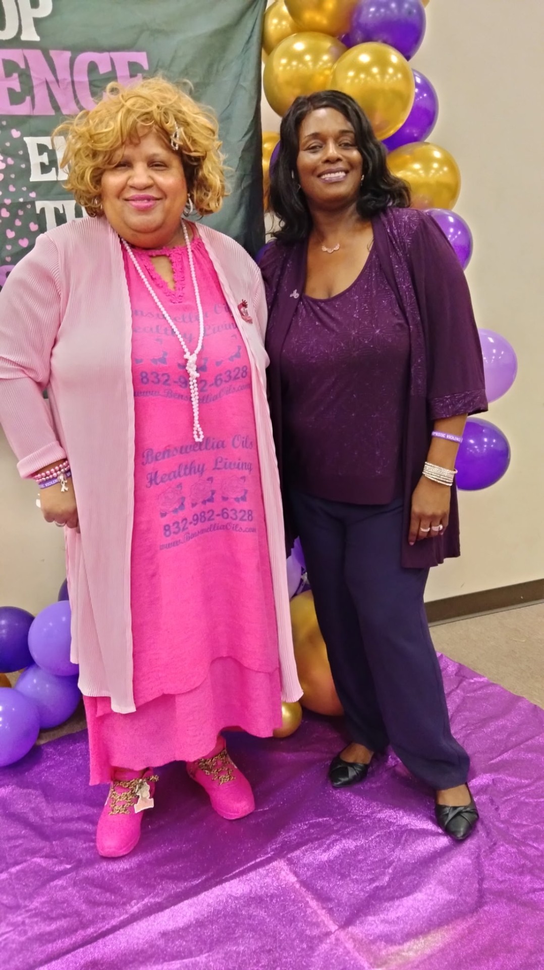 Community event — purple and gold