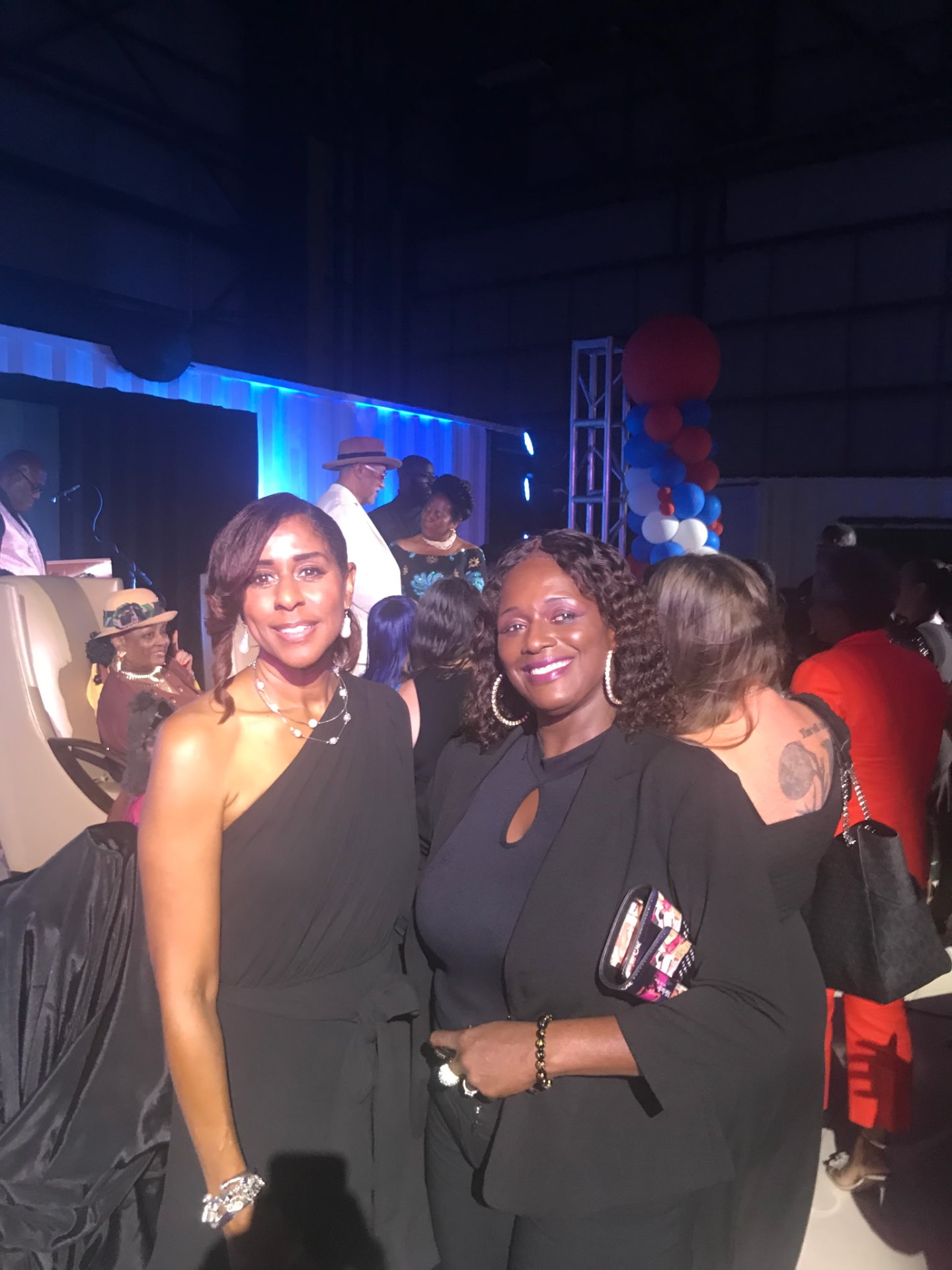 Dressed in black for the gala