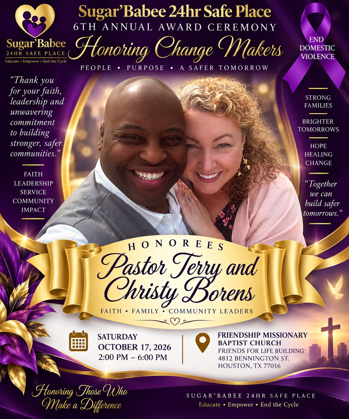 Honoring Pastor Terry and Christy Borens